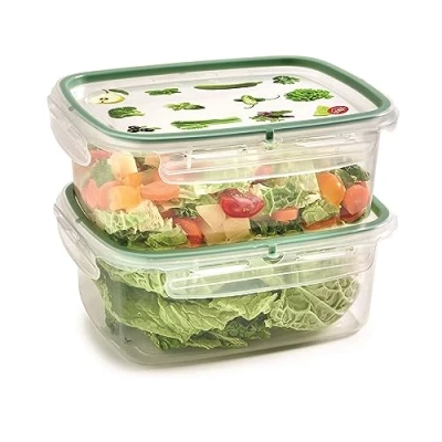 Imagen de Snips, Snipslock Contenedor rectangular, 1.80 Lt, Set 2 pzs., Envase para Alimentos, Caja de Almacenamiento Frigorífico 23.5 x 18.5 13 cm, Made in Italy, 0% libre BPA y ftalatos