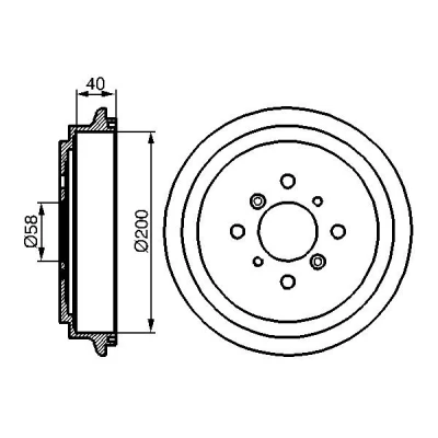 Imagen de BOSCH 0 986 477 141 Tambor de Freno 245 Eje trasero SUZUKI: SWIFT 3