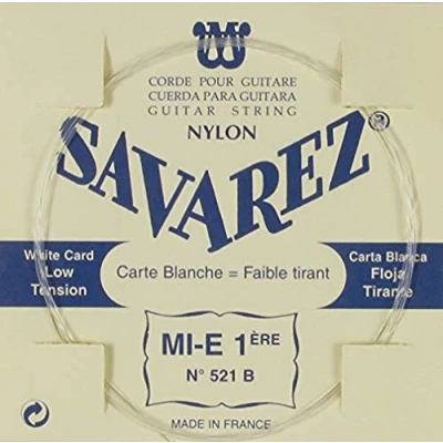 Imagen de Savarez Cuerdas Para Guitarra Clasica Traditional Concert 521B Cuerda Suelta Mi1 Low, Adecuado Juego 520B