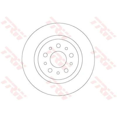 Imagen de TRW DF6714 Disco de freno 264 10 5 98 macizo barnizado FIAT: Tipo Familiar, Hatchback, Berlina