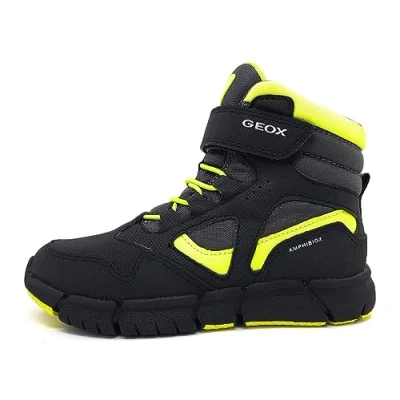 Imagen de Geox J Flexyper Boy B Abx, Botas para Niños, Multicolor (Black/Lime), 34 EU