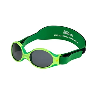 Imagen de ActiveSol Explorer Gafas de sol para bebé, 0 18 meses, con diadema, protección UV400, polarizadas, sin BPA, Verde Rana
