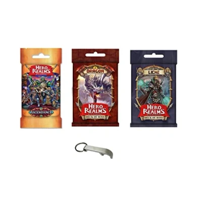Imagen de Lote Hero Realms 3 Decks: Ascendencia + Boss Liche Dragon versión francesa 1 abrebotellas Blumie (Liche Ascendance)