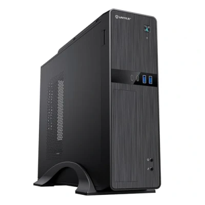 Imagen de UNYKAck Caja de Ordenador Micro ATX UK2011 Negra, con Fuente Alimentación 450W, Dos Conectores USB 3.0 y Type C (USB 2.0)