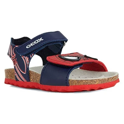 Imagen de Geox B SANDAL CHALKI BOY, Sandalia para Bebé Niños, DK NAVY/RED, 21 EU