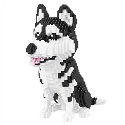 Imagen de Balody Perro Husky Siberiano. Figura para ensamblar con nanoblocs. 1900 Piezas.