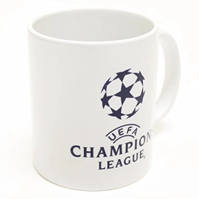 Imagen de UEFA Champions League taza de café, color blanco.