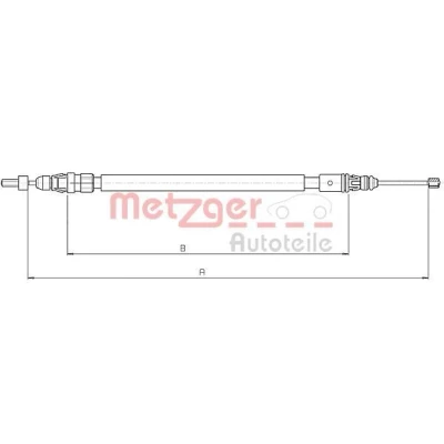 Imagen de METZGER 10.4663 Cable de Freno Mano Atrás izquierda 928/750 COFLE