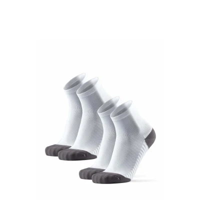 Imagen de DANISH ENDURANCE Calcetines de Running Antideslizantes, Ligeros, Acolchados, Unisex, Pack 2, Blanco, 43 47