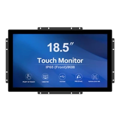 Imagen de GreenTouch de 18,5 Pulgadas Pantalla táctil Industrial Marco Abierto, Interfaz HDMI/VA/DVI, Altavoces Integrados, tecnología capacitiva