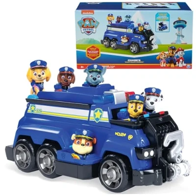 Imagen de Paw Patrol Team Cruiser, Large Scale Vehicle with Exclusive Chase, Marshall, Skye, Rubble, Rocky &amp; Zuma Action Figures, Toys for Boys Girls Ages 3+