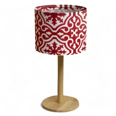 Imagen de Lampara Mesita Noche Lamparitas Mesa Candeeiro de Cabeceira Lamparas Dormitorio Sobremesa Decoracion Led E14 (Rojo Escarlata)