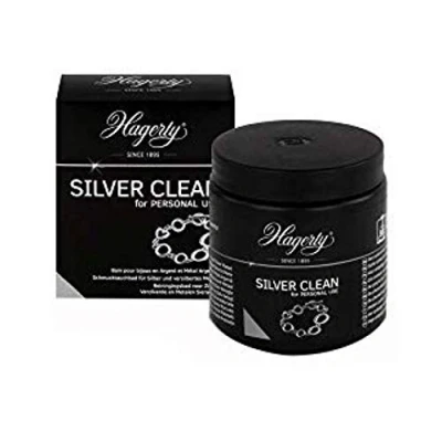 Imagen de Hagerty Silver Clean Baño de inmersión joyería para limpiar joyas plata y plateadas 170 ml, Rápido eficaz líquido limpia con cesta, Renueva el brillo la joya en sólo 3 minutos