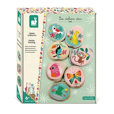 Imagen de Janod Piedras para Decorar Les Ateliers Déco Kit Infantil de Manualidades Creativas Desarrolla la Motricidad Fina y Concentración A partir 6 Años, J07922