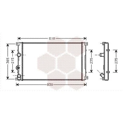 Imagen de VAN WEZEL 43002276 Radiador, refrigeración del motor Aluminio 730 415 26 Aletas unidas mecánicamente RENAULT: MASTER 2 Kasten