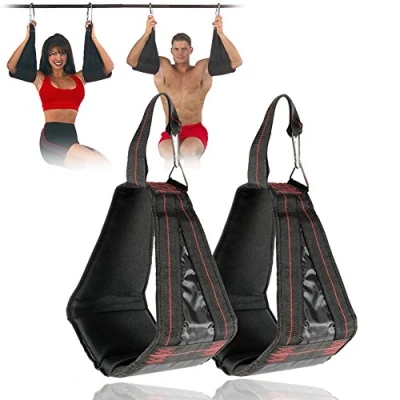 Imagen de jincome Correas acolchadas AB, 1 par Suspensión AB Sling colgantes Cinturones Músculos abdominales Entrenamiento Reverse Pull Sit Ups Chin up Bar Montado Crossfit Muscles Carver