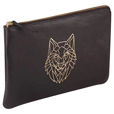 Imagen de Clairefontaine 410187C Una funda universal (estuche) 27 x 19 cm de piel bosque negro, lobo