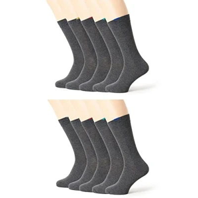 Imagen de Dim Calcetines Ecodim Talón Reforzado Hombre x10, Gris, 43 46