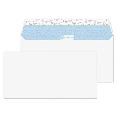 Imagen de Premium Office DL Paquete de sobres con cierre autoadhesivo (110 x 220 mm, 50 unidades), color blanco