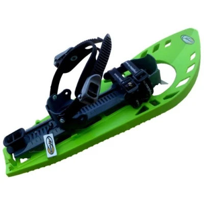 Imagen de Morpho Schneeschuhe Supertrimmy Light Snowshoe Pair Double Buckle Snowboard Type Ankle Strap with No Pad Raquetas de Nieve, Unisex, Verde y Gris, Small