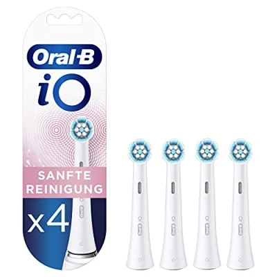 Imagen de Oral B iO Cabezales de cepillo dientes eléctrico limpieza suave, 4 piezas, accesorio suave para cepillos
