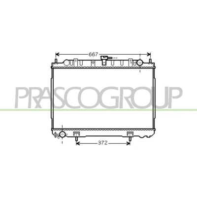 Imagen de PRASCO DS830R004 Radiador, refrigeración del motor Aluminio 450 692 26 Aletas soldadas NISSAN: X Trail