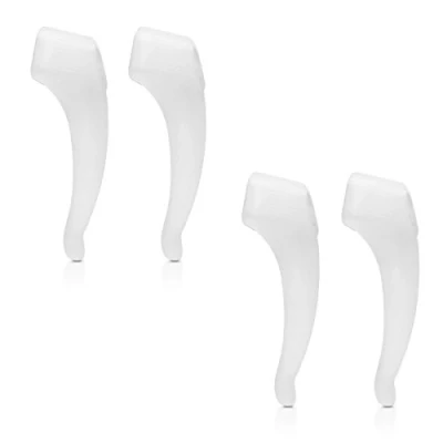 Imagen de kwmobile Soporte antidESlizante de silicona para gafas 2 Pares ganchos las orejas SoportES anteojos transparente mate