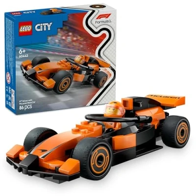 Imagen de LEGO City Piloto de F1 con Coche McLaren, Juguete Construcción Mini Vehículo Fórmula 1 y Minifigura para Juegos Carreras, Regalo Cumpleaños Niños Niñas 6 Años o Más 60442