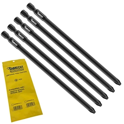 Imagen de 5 x SabreCut SCPZ2157_5 157 mm PZ2 con alimentación automática Broca para pistola PoziDriv POZI n.º 2 de punta única Compatible Makita BFR550 6843 DFR550