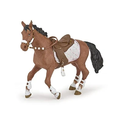 Imagen de Papo Caballo de la Chica Jinete Moda Invierno Horse Figura, Color marrón negro, M (51553)