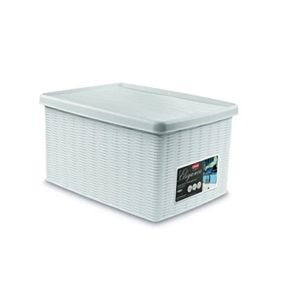 Imagen de Stefanplast 2075895 Caja de Almacenamiento, Plástico, Blanco 29 x 39 21 cm