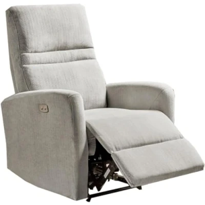 Imagen de Sillón reclinable eléctrico con reposapiés, Relax 1 Motor Modelo Lima (Gris Claro)