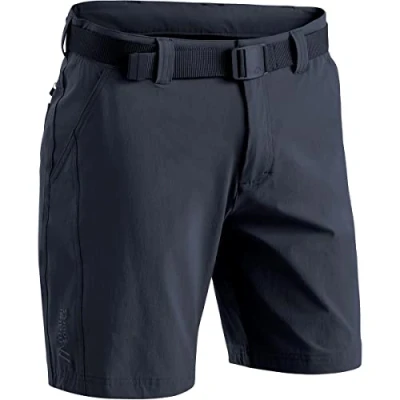 Imagen de Maier Sports Pantalones Cortos de Senderismo para Hombre Nil Short M, Exteriores con cinturón, 5 Bolsillos ofrecen Mucho Espacio Almacenamiento