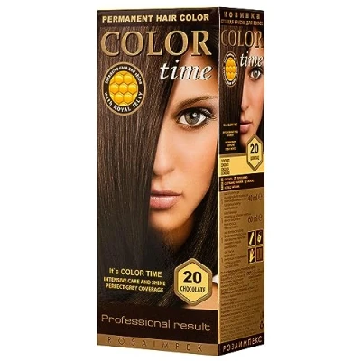 Imagen de Color Time Tinte Permanente en Gel Chocolate 20 Enriquecido con Jalea Real y Vitamina C Coloracion para el Cabello I 100 ML