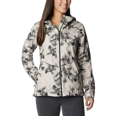 Imagen de Columbia Inner Limits Jacket, Chubasquero Impermeable para Mujer, Dark Stone Pinecones Print, Talla XS