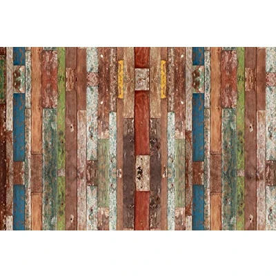 Imagen de VINILIKO Industrial Wood Alfombra de Vinilo, Multicolor, 133x200