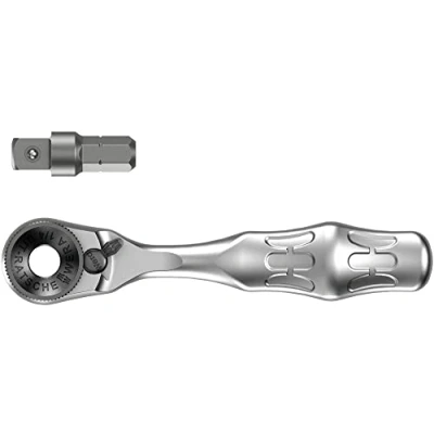Imagen de Wera 05073230001, Carraca de Puntas 1/4&quot; SB con Arrastre (8001 A), Color Plateado