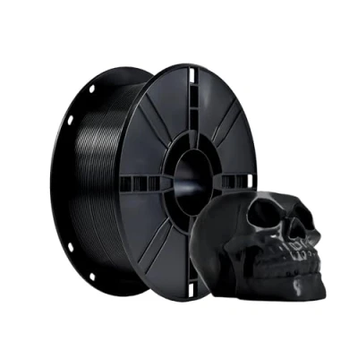 Imagen de PLA+ Filamento 3D de 1,75 mm, PLA Plus, precisión dimensional +/ 0,02 bobina 1 kg (2,2 LBS) impresión para impresora (Negro)