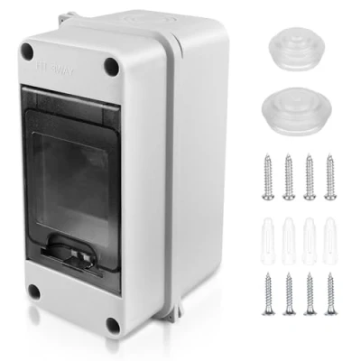 Imagen de caja eléctrica impermeable exterior Caja: IP65, tabla 1 fila, impermeable, de 3 módulos para interruptor pared
