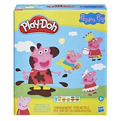 Imagen de Play Doh Juego de diseño Peppa Pig 9 Botes plastilina no tóxica, 11 Accesorios, Juguete para niños a Partir 3 años
