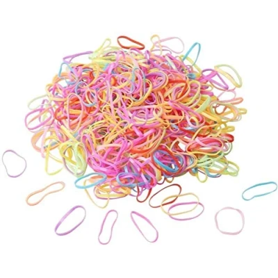 Imagen de Goma de Pelo Color,Mini Gomas 1000 Pack Bandas Elásticas Suaves Niñas Banda Elástica Cabello para Niños, Trenzas, Peinado Boda y Más