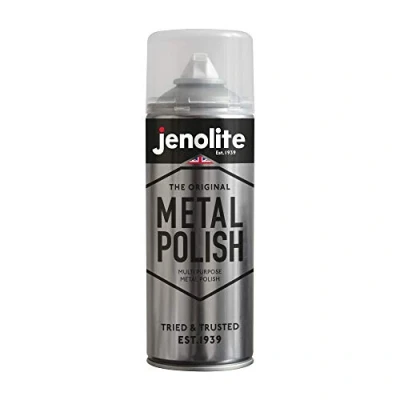 Imagen de JENOLITE Aerosol de pulido metal Espuma grado industrial Limpia, pule y protege Adecuado para latón, cobre, cromo, acero inoxidable peltre 400 ml