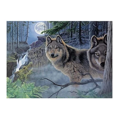 Imagen de Pracht Hobby Royal &amp; Langnickel Pintura por números Lobos, Incl. Colores y Pinceles, para Adultos niños a Partir de 8 años