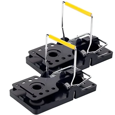 Imagen de Trampas para Ratas Grandes, 2 Pcs Reutilizable Cepos Ratas, Trampa Ratones Potente, Ratonera Sensibilidad Interiores y Exteriores