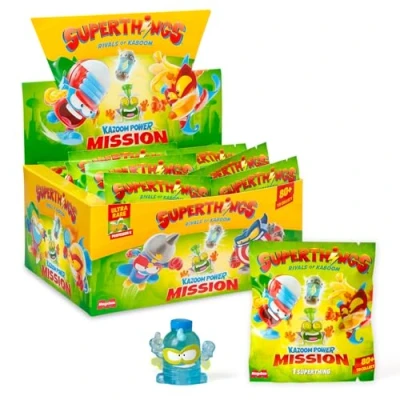 Imagen de SuperThings KAZOOM Power Mission One Pack. Caja con 25 Sobres Figuras coleccionables. Cada sobre Contiene 1 Sorpresa y Checklist