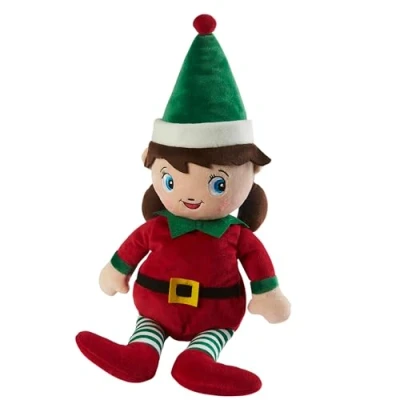 Imagen de Warmies CP ELF 2 Peluche calentable, color verde y rojo