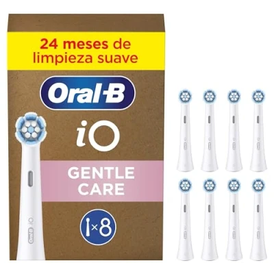 Imagen de Oral B Series iO Gentle Care, Cabezales Redondos De Recambio Originales, Apto Para Encías Sensibles, 8
