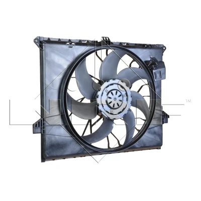 Imagen de NRF 47296 Ventilador de radiador 530 12 600 con bastidor (armazón), Motor sin escobillas MERCEDES BENZ: Clase ML