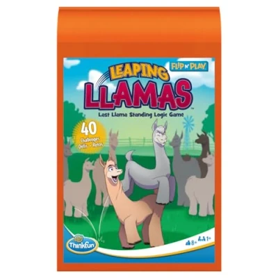 Imagen de ThinkFun Flip N&#039; Play Leaping Llamas Juego de lógica, para niños y Adultos 8 años, a Partir 1 Jugador, Color Blanco (Ravensburger 76575)