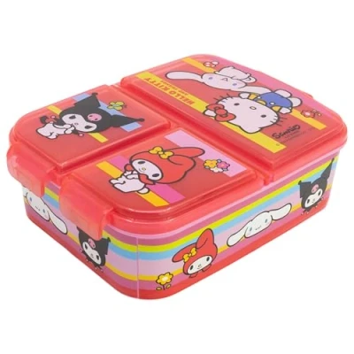 Imagen de Fiambrera infantil múltiple con 3 compartimentos de Hello Kitty and Friends
